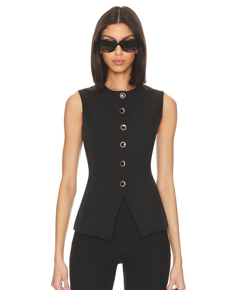 SNDYS Black Button Up Top - Image 1