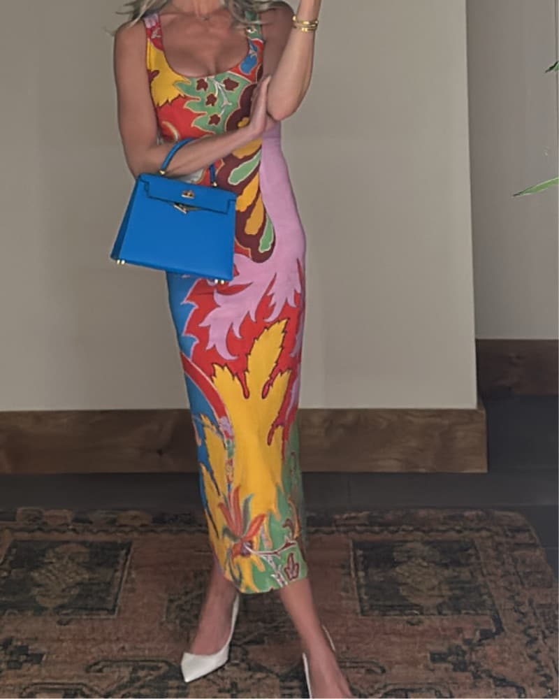Etro Tropical Print Midi Dress - Image 2