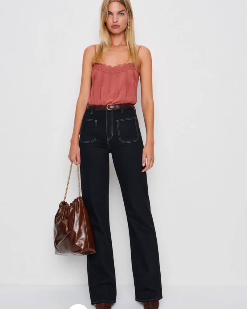 Reformation Alyssa Stretch High Rise Wid - Image 1