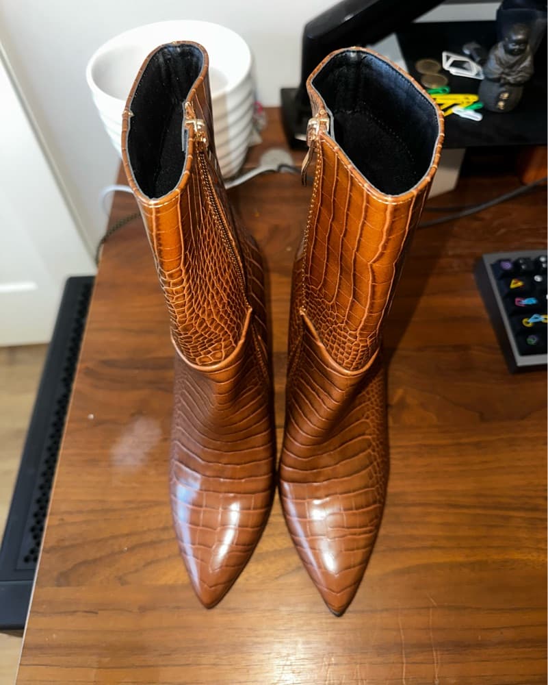 Tan Crocodile Boots - Image 3