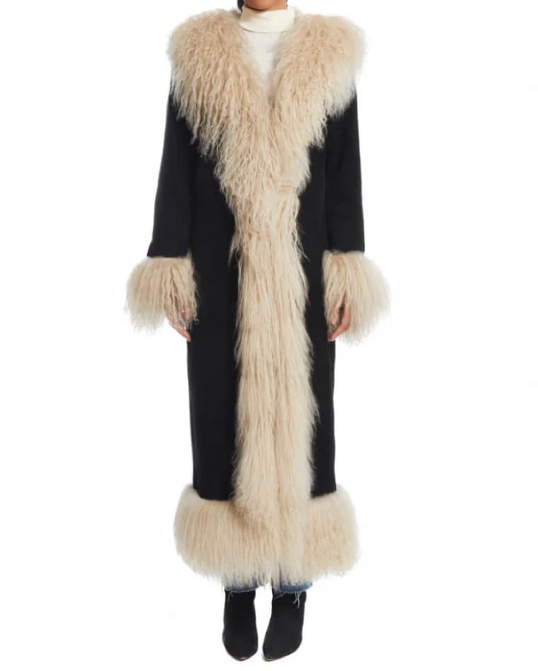 Susanna Chow Dorothy Maxi Fur Suede Coat - Image 3