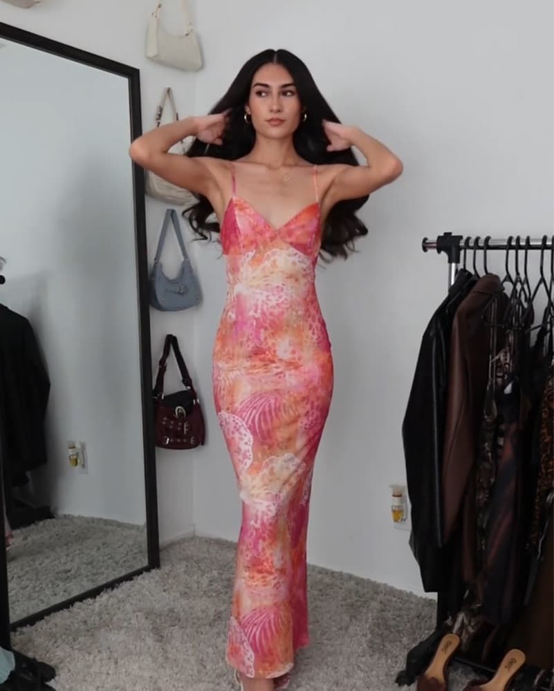 Kasey Midi Dress - Flamingo Fling - Image 4