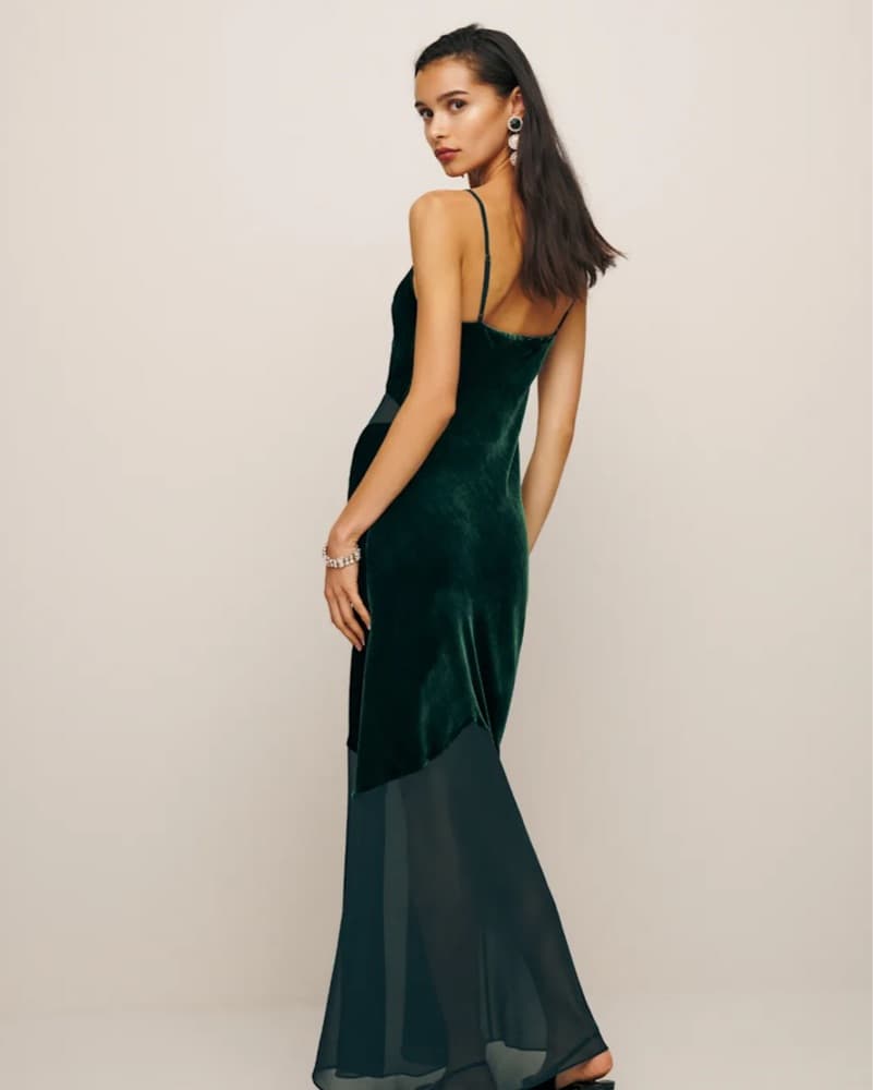Reformation Velvet And Silk Dress  - Image 3