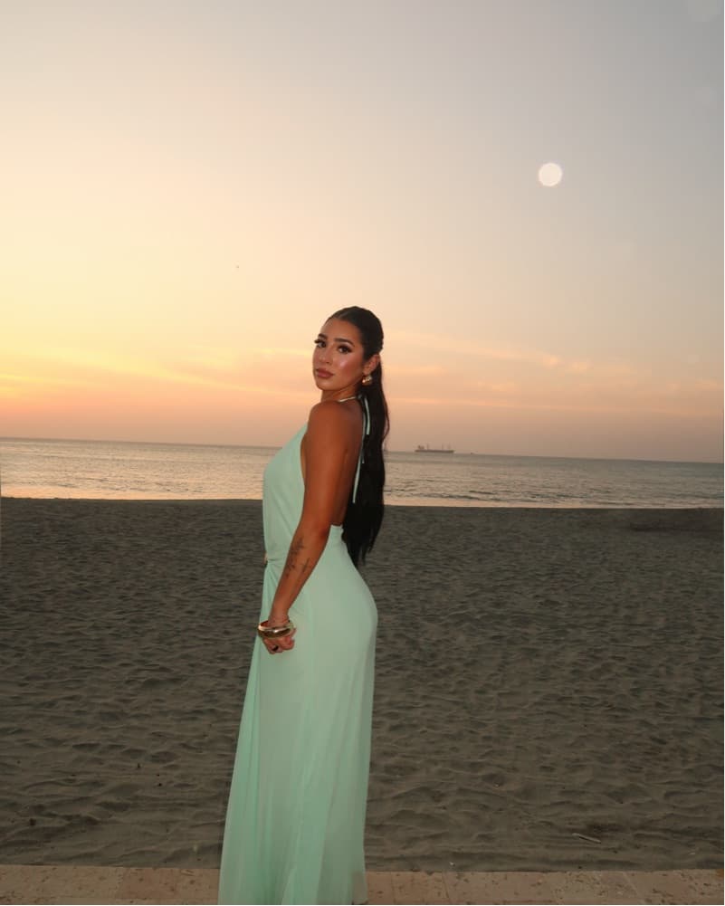 Mint Muse Plunge Dress - Image 2