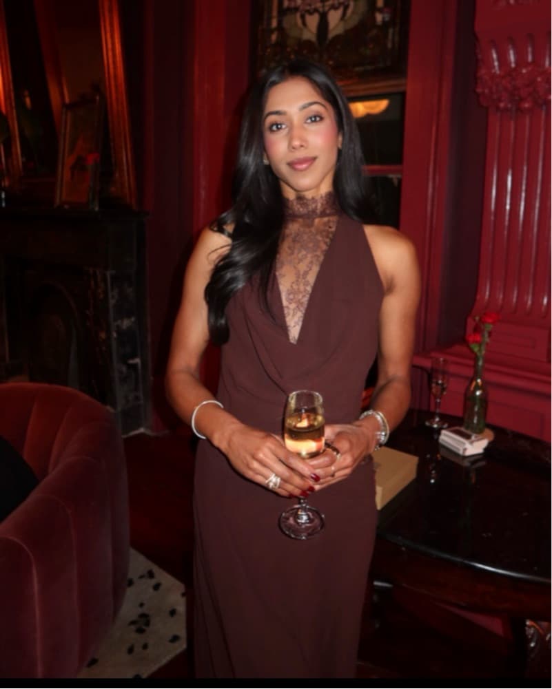 Meshki Lace Halter Maxi Dress - Image 3
