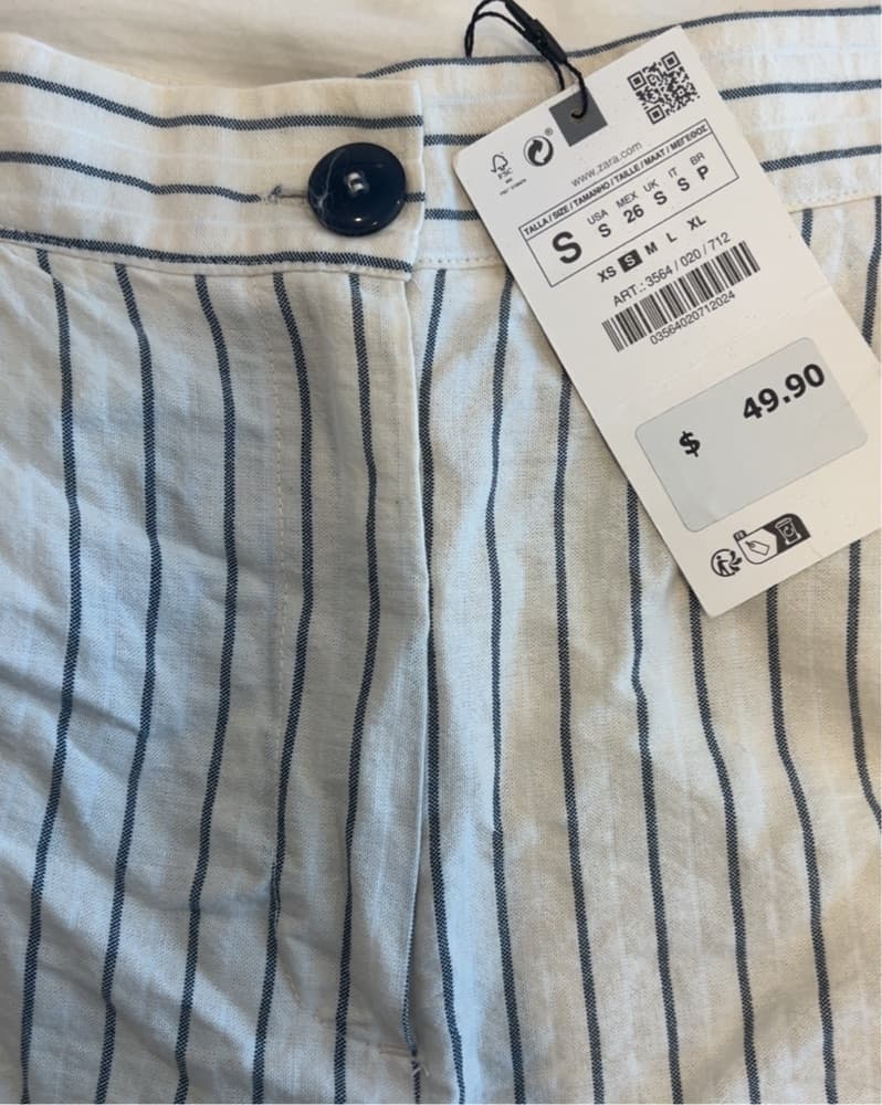 Zara Striped Shorts - Image 2