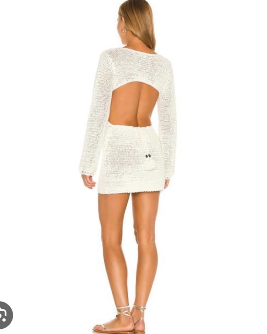 Majorelle Crochet Mini Dress  - Image 3