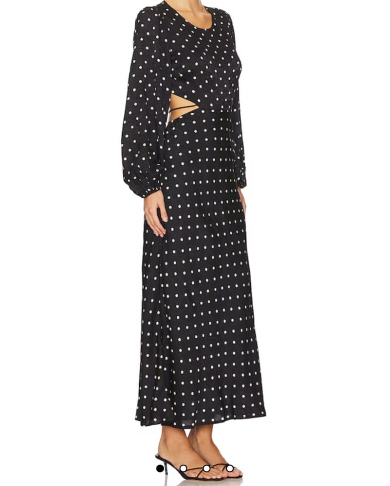 Quinn Dress In Black Cream - Image 1