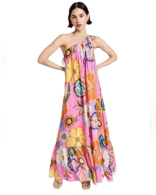 Farm Rio Full Garden Pink Maxi Dress - Image 1
