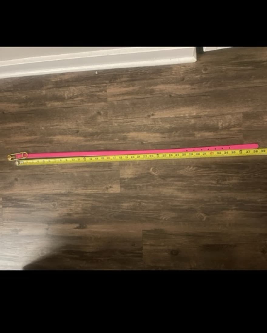 Safety Pin Buckle Pink Versace Belt - Image 2