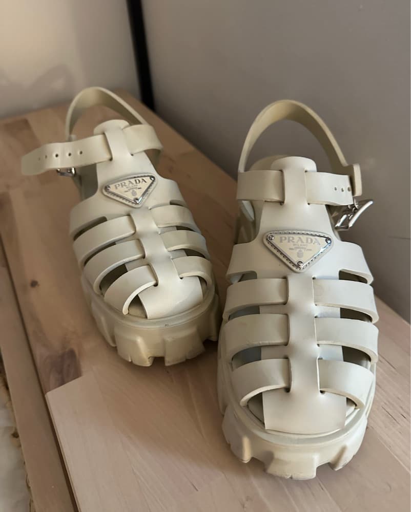 Prada Rubber Platform Sandals  - Image 1