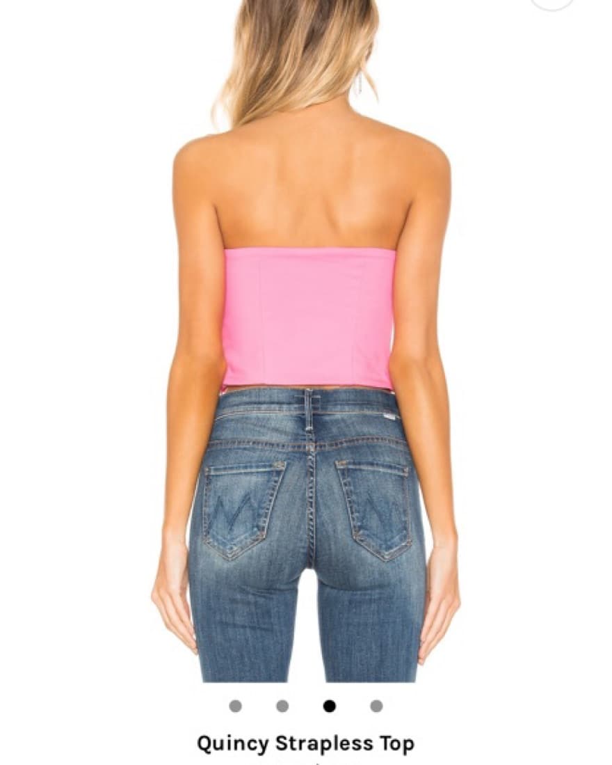 Revolve Superdown Pink Strapless Top - Image 4