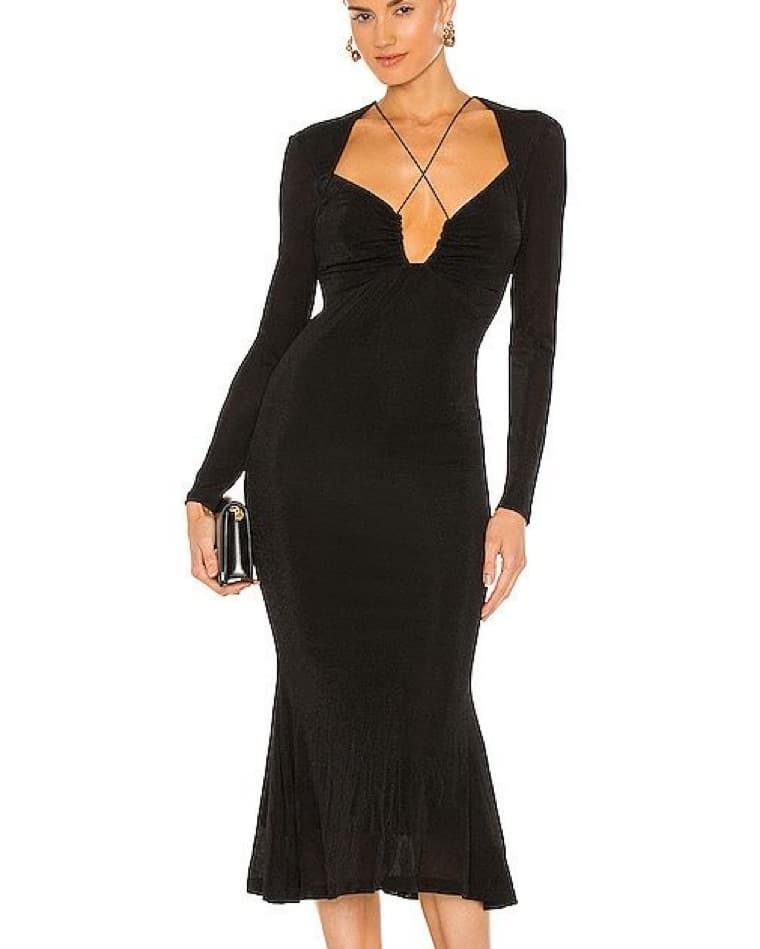 Misha Engracia Long Sleeve Cocktail Dres - Image 1