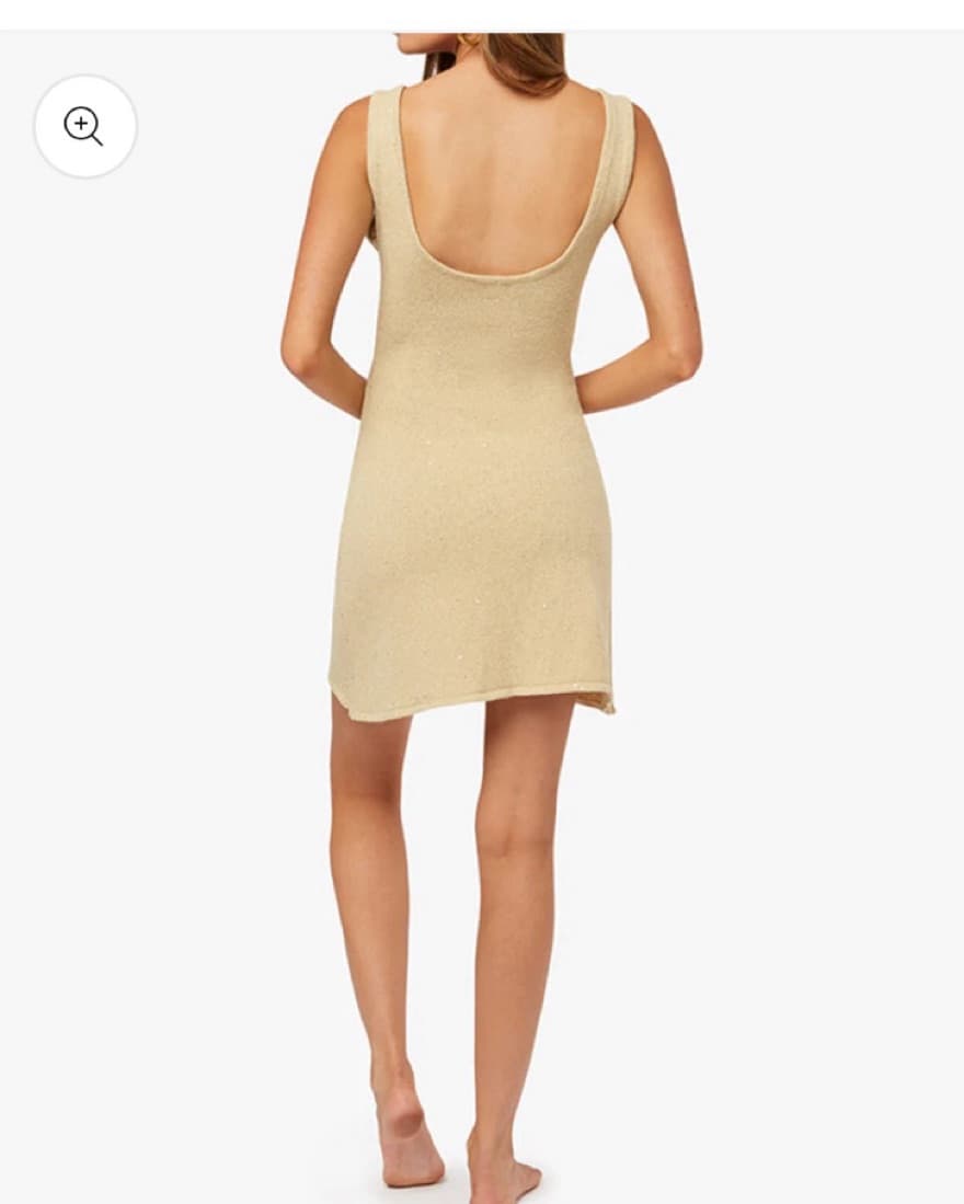 WEWOREWHAT SCOOP NECK MINI DRESS in PALE - Image 5