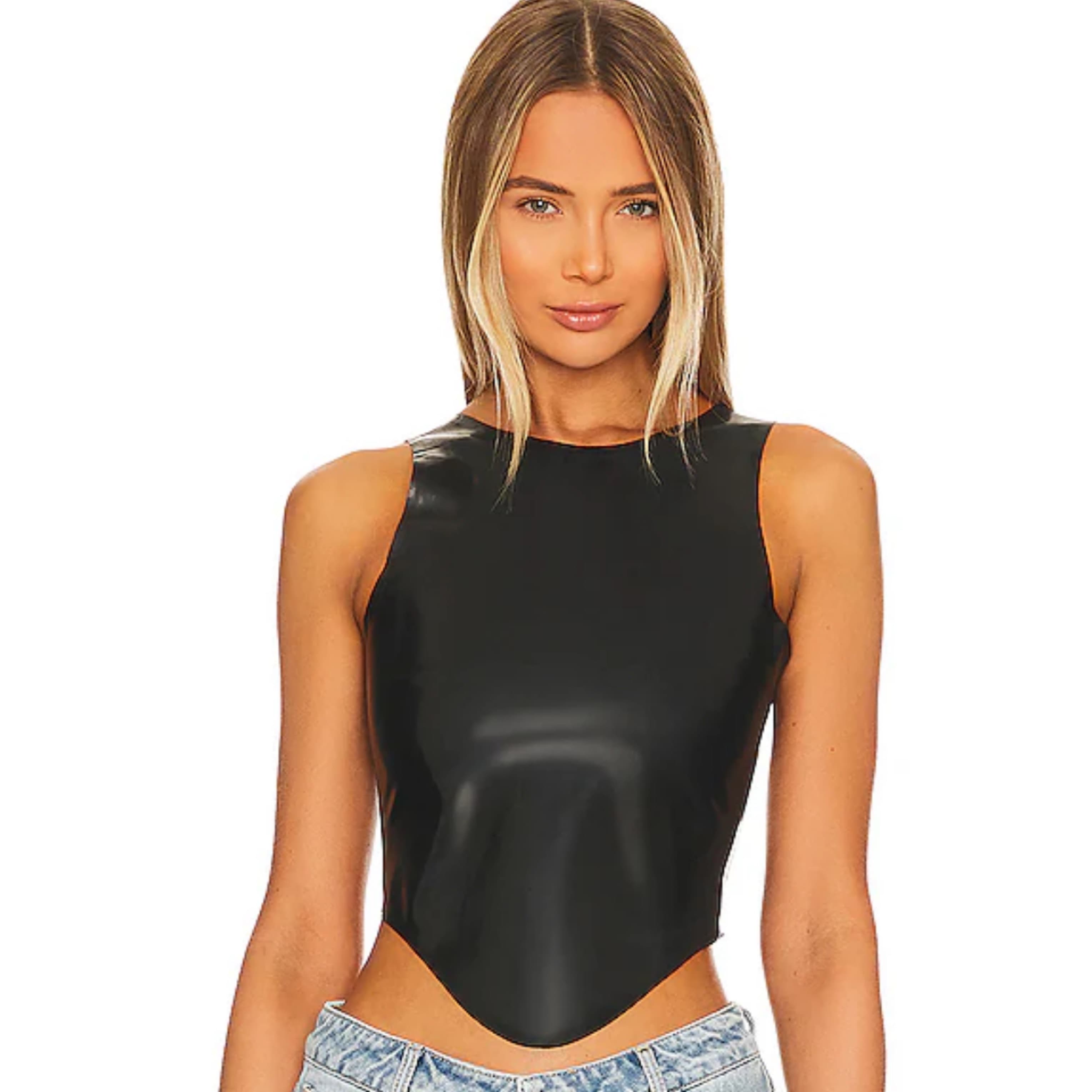 Miaou Jinx Tank Latex Top - Sz M - Image 1