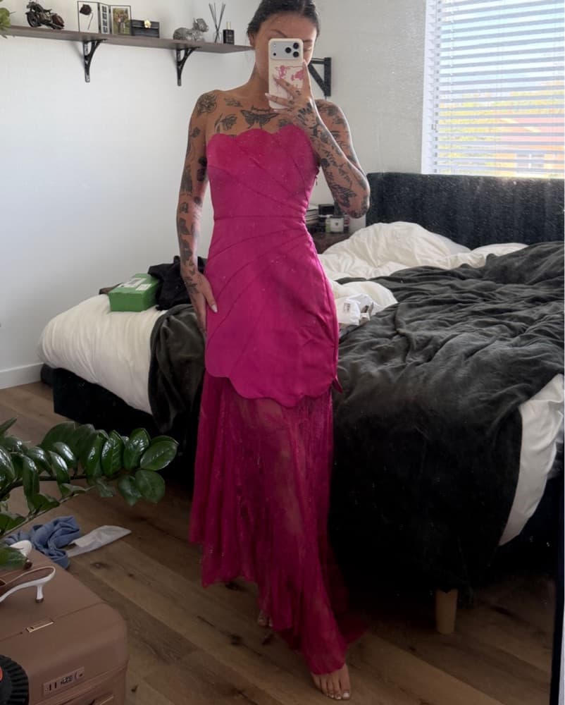 Aleena Satin & Lace Maxi Dress  - Image 4