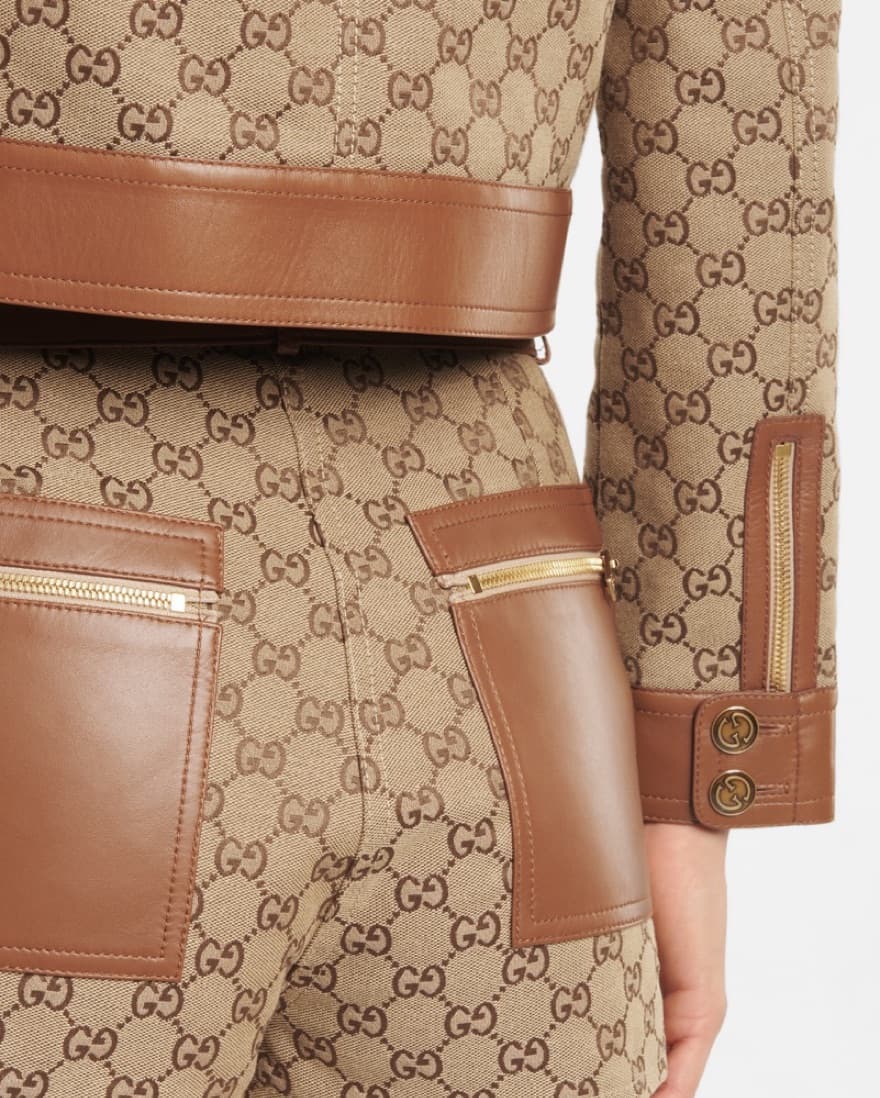 Gucci Leather Trimmed Shorts - Image 4