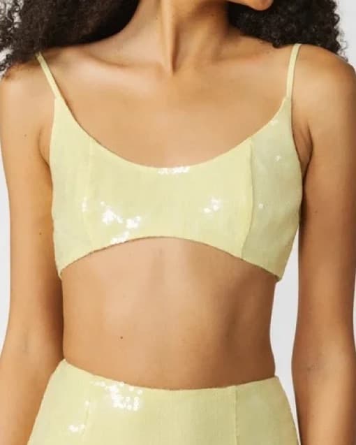 Yellow Sequin Top SAULEE - Image 1