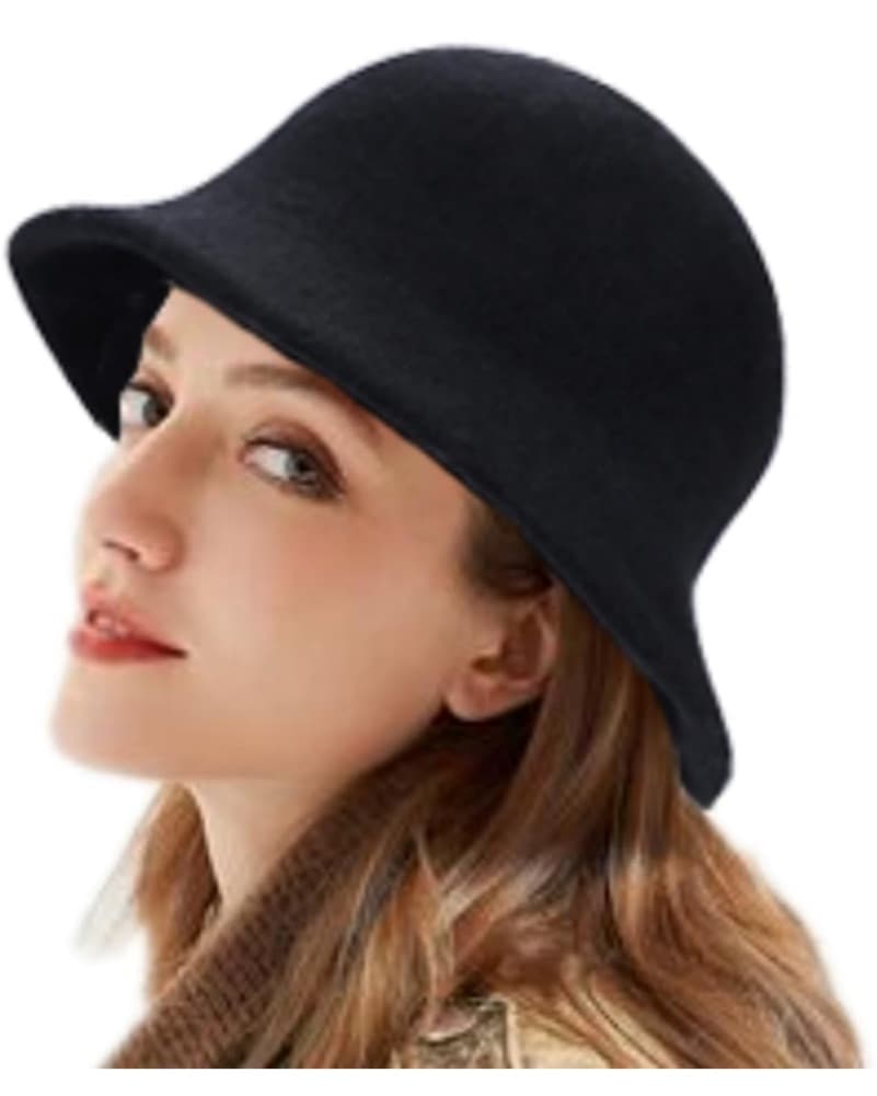 Black Wool Hat - Image 3