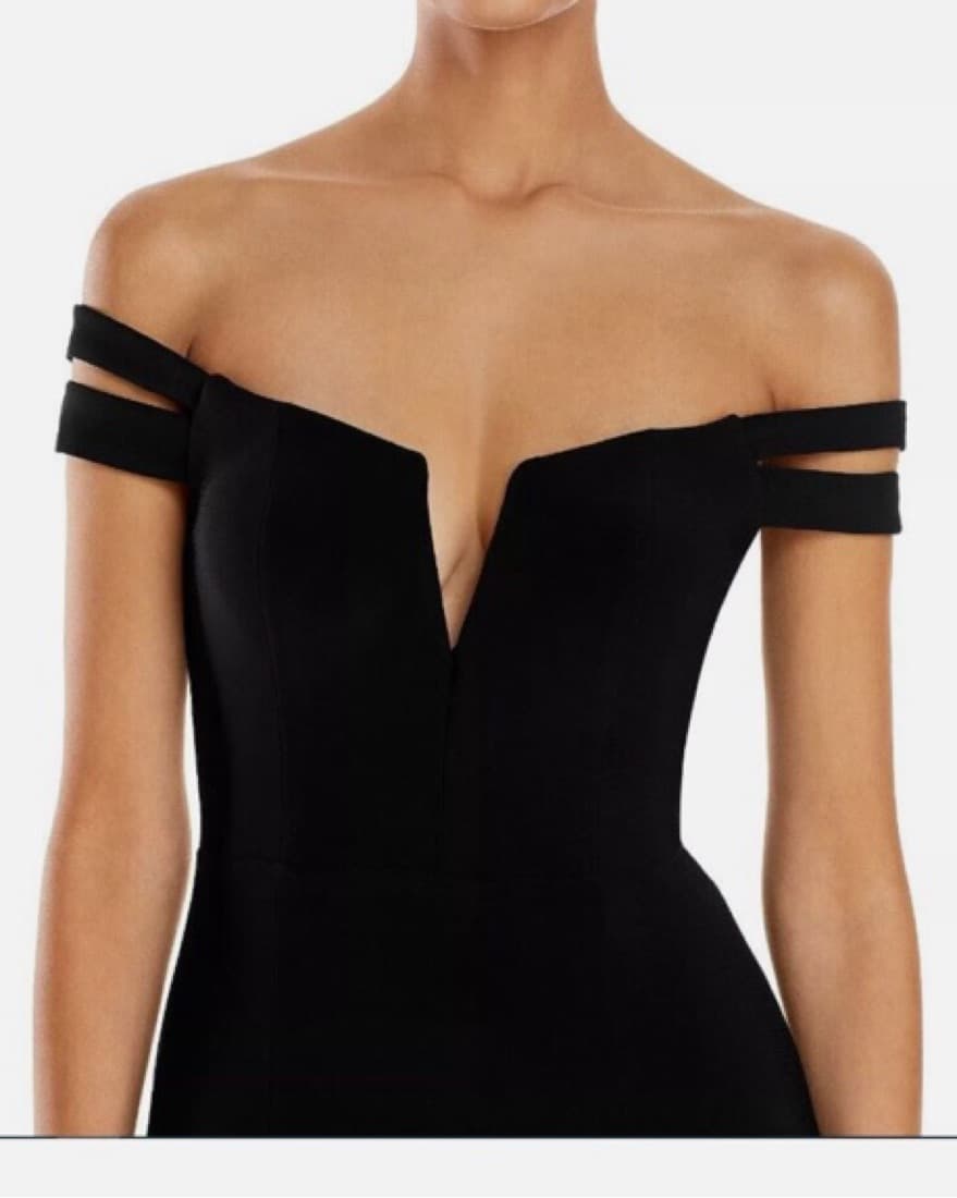 AQUA Off-the-Shoulder Gown - Image 3