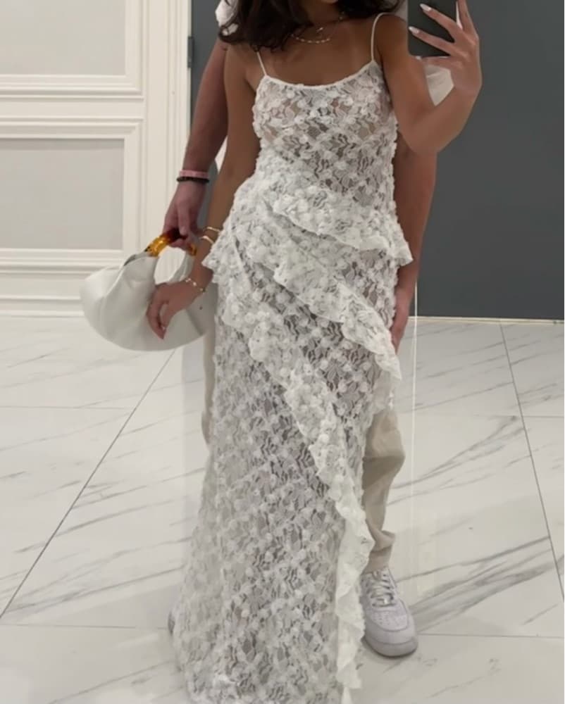 White Lace Peppermayo Dress - Image 1