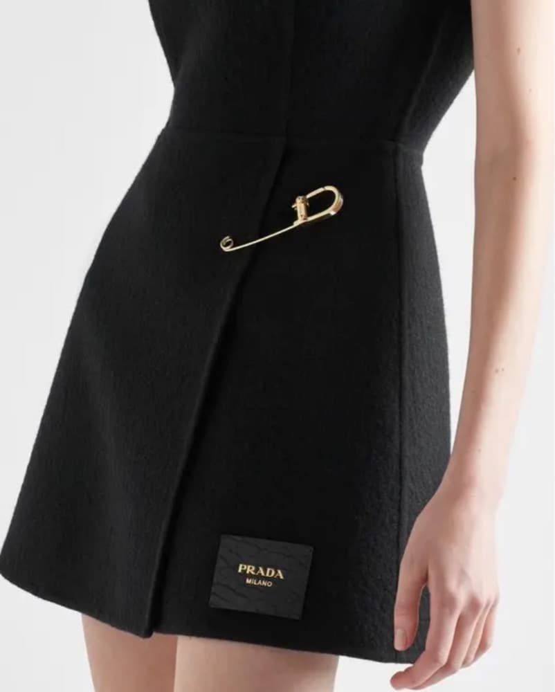 Prada Washed Twill Minidress - Image 3