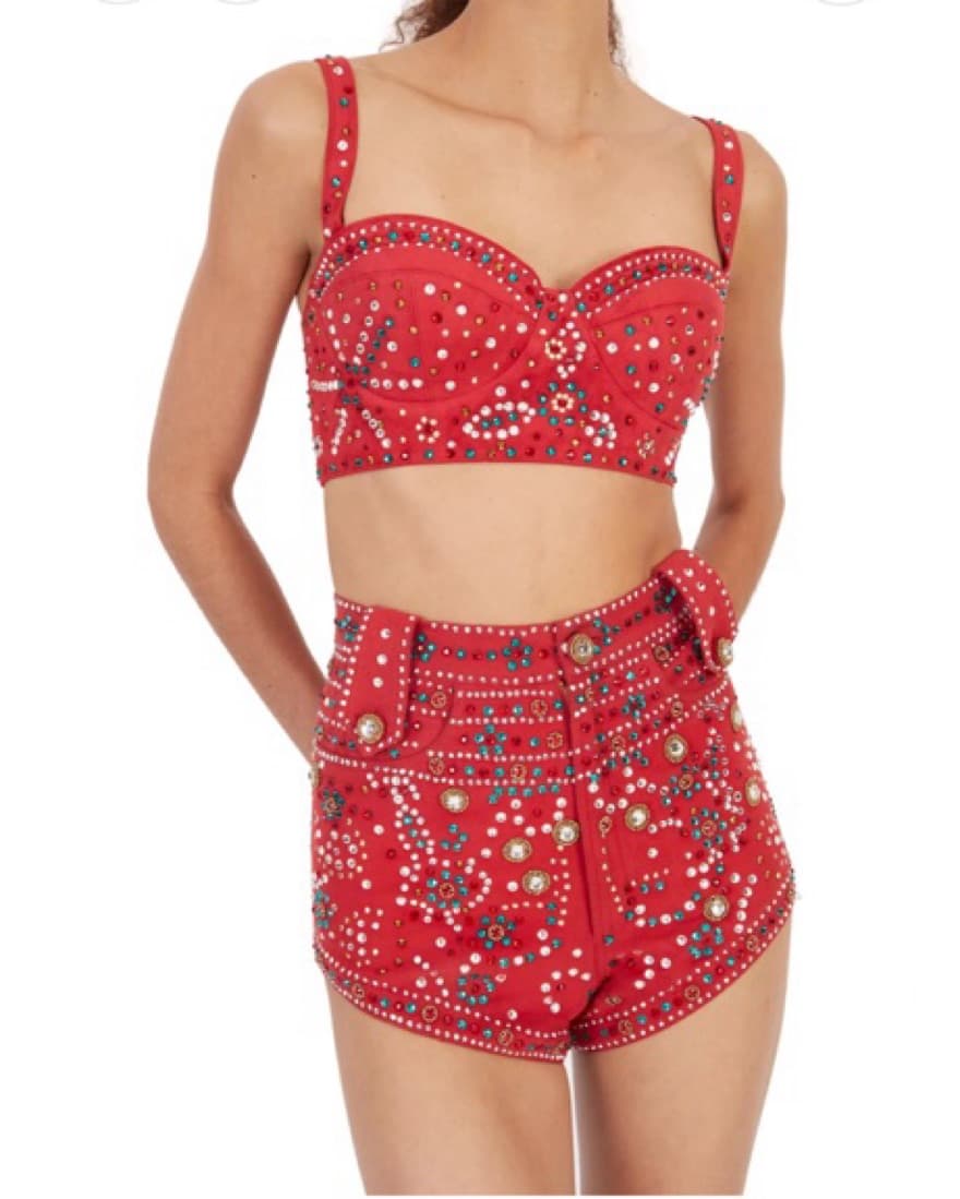 Annies Ibizia- Suede embellished short - Image 1