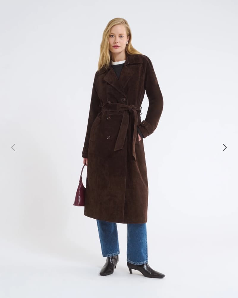 Brown Suede Trench - Image 4