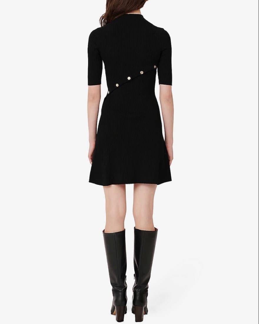 Maje Knit Mini Dress - Rosea  - Image 3