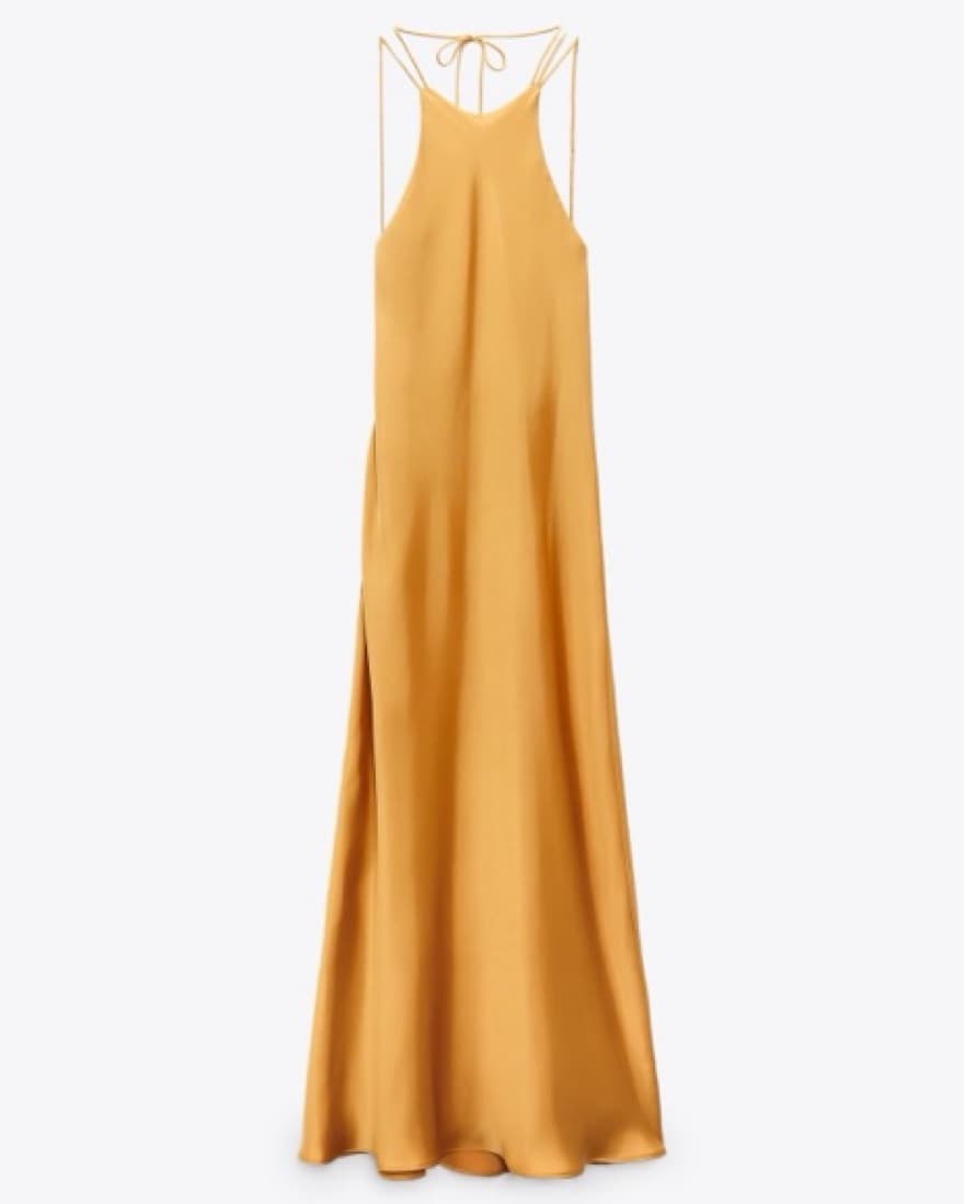 Zara Long Satin Dress - Image 2