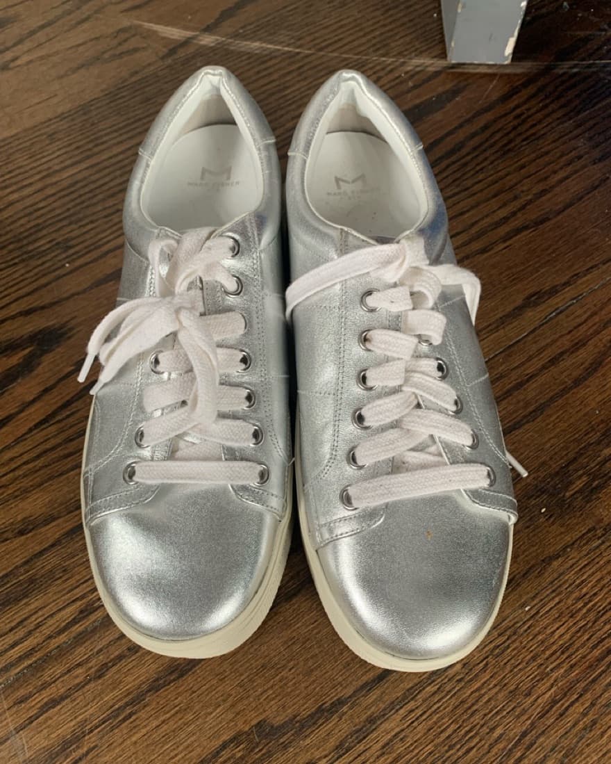 Marc Fischer Silver Sneakers - Image 1