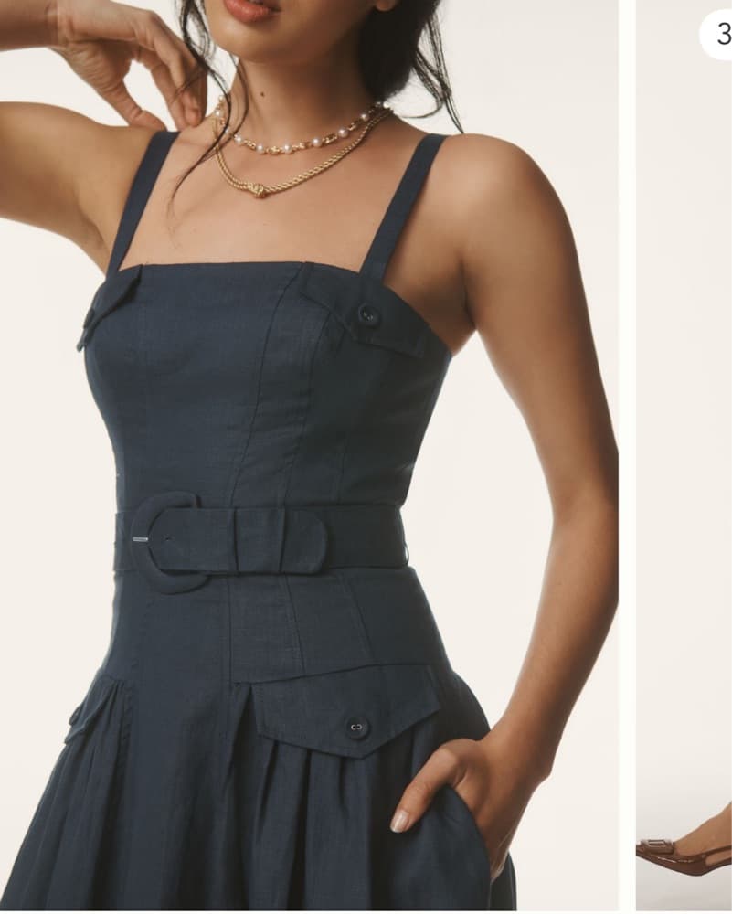 Nicolas Shelby square neck dress - Image 3