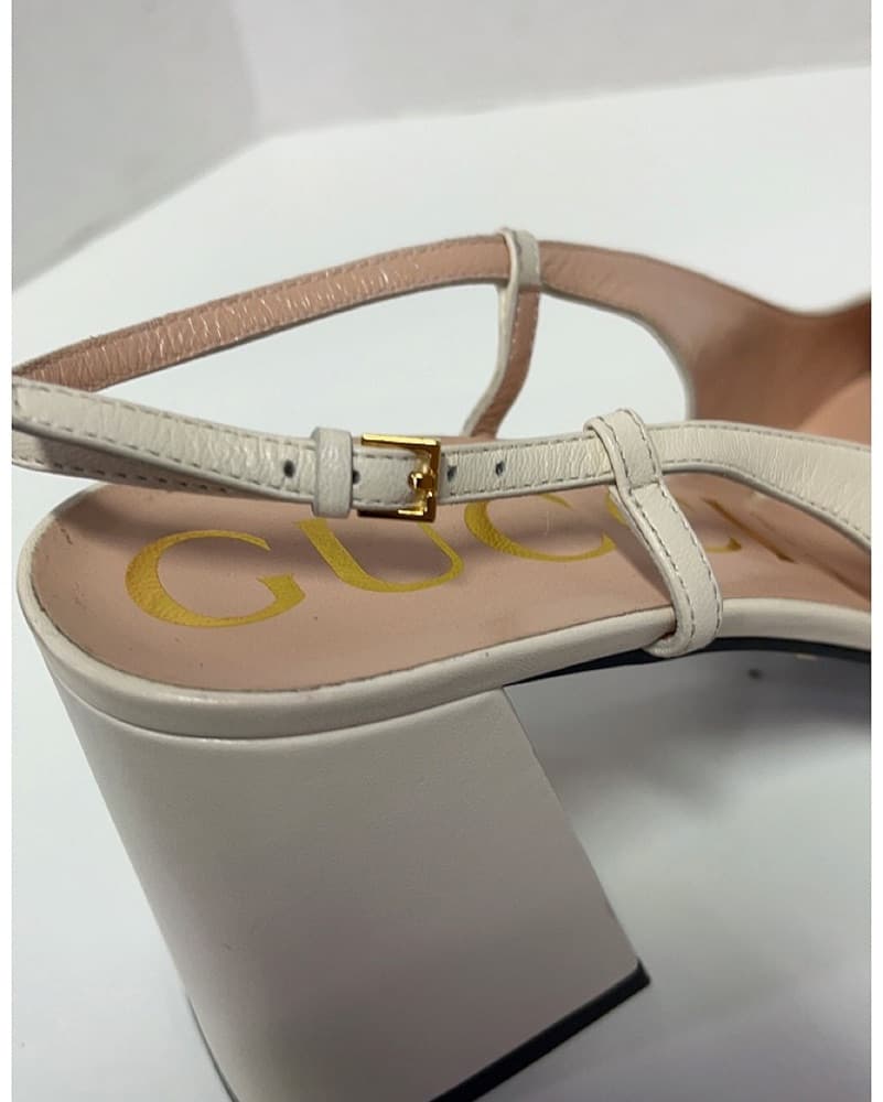 Gucci Slingback Horsebit Chunky 3.5 Heel - Image 3