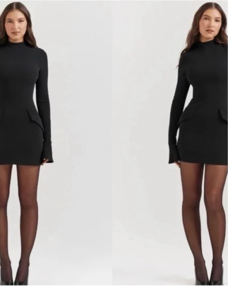 House Of CB Mahalia Black Mini Dress - Image 2
