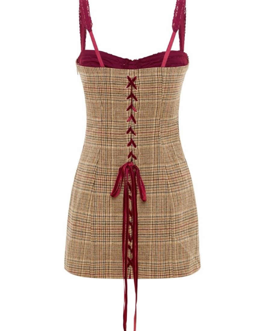 With Jean Ryder Dress In Check - Image 4