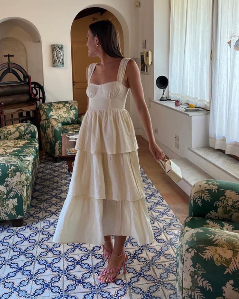 We Wore What Tiered corset dress - Image 1