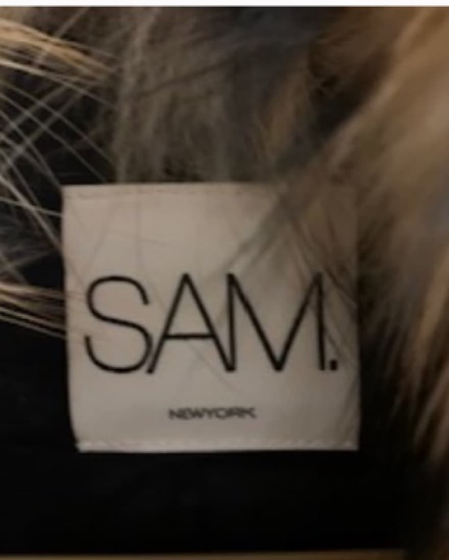 SAM. Crosby Black Wool Coat Fur  - Image 3