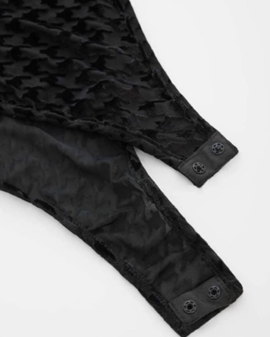 Black Velvet Longsleeve Body Suit - Image 5