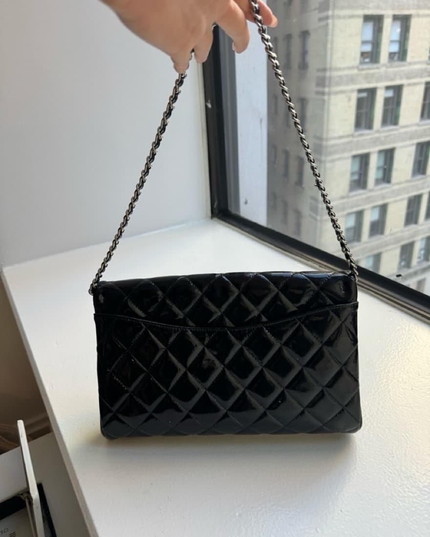 Chanel Patent Leather Clutch - Image 2