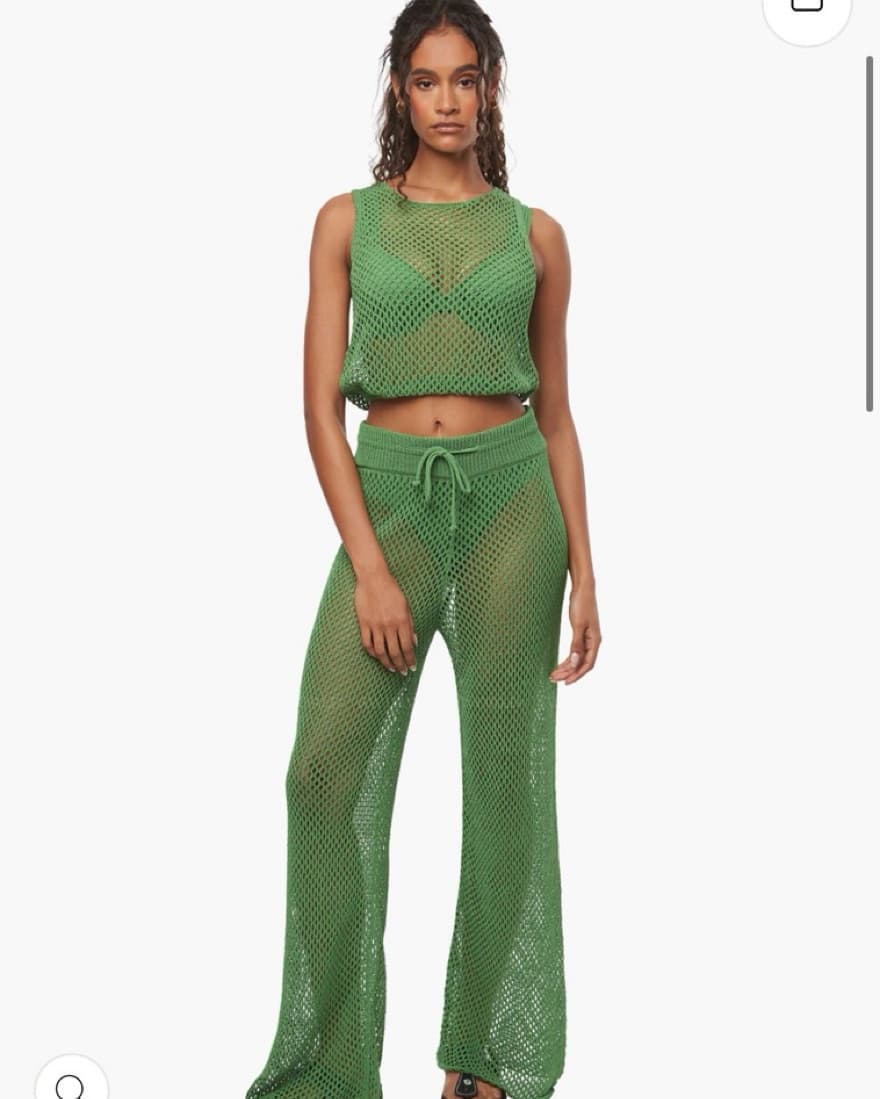 WEWOREWHAT Sleeveless Crochet Top - Image 1