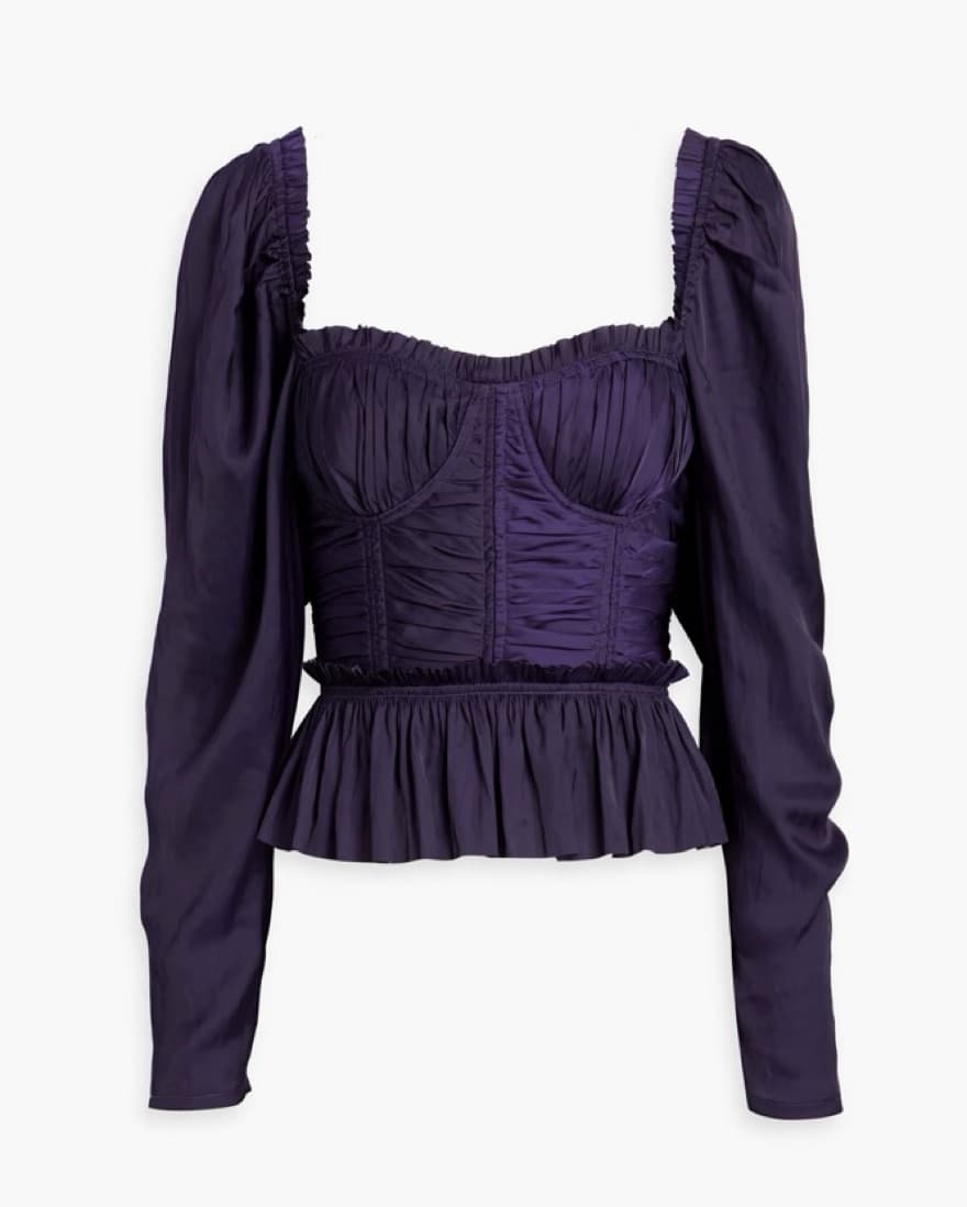 Ulla Johnson Mia Satin Bustier Top - Image 1