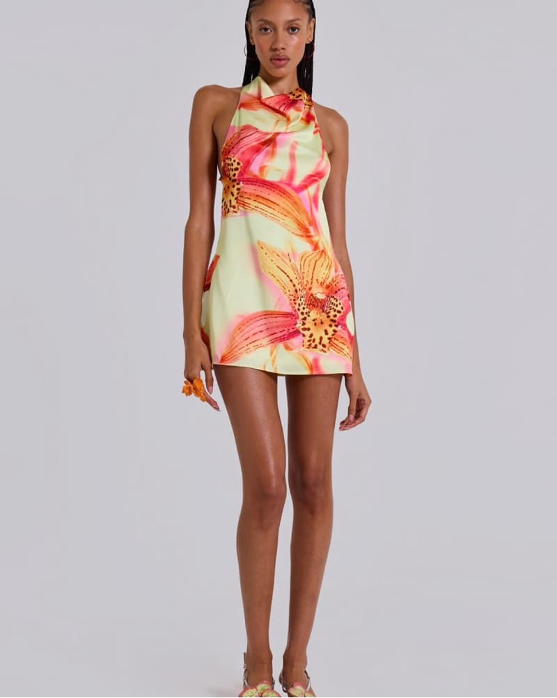 Jaded London Flower Backless Mini Dress - Image 1