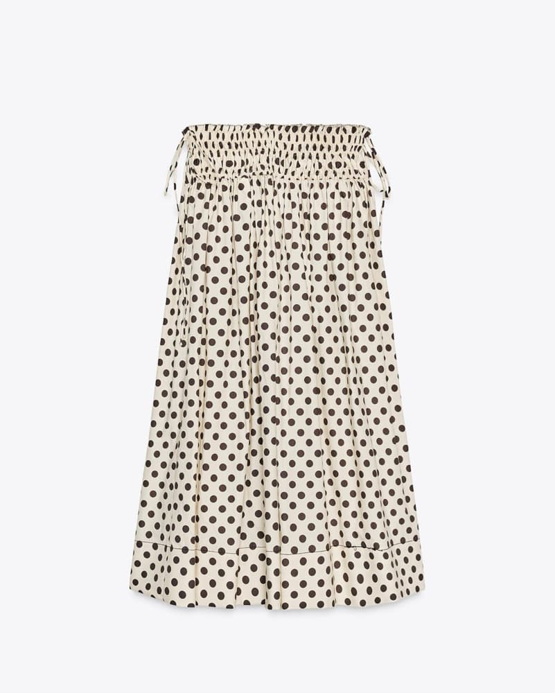 Brown/Cream Polka Dot Skirt - Image 1