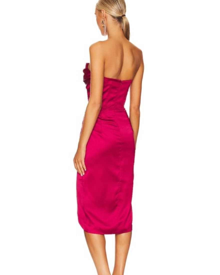 Bardot Red Corset Midi Dress - Image 3