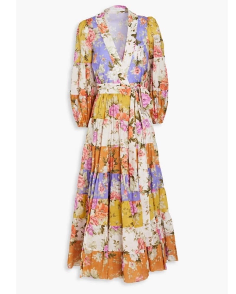 Zimmermann Colorful Tie Midi Dress - Image 1