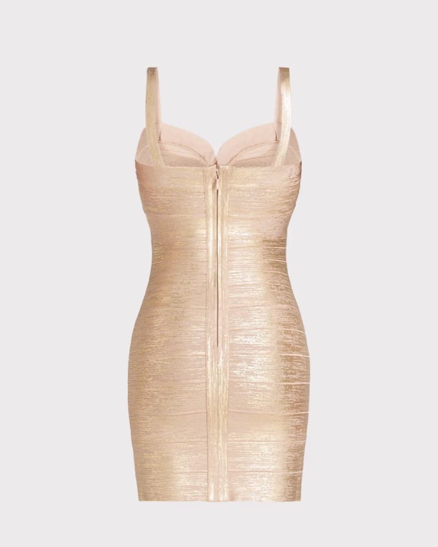 SWEETHEART FOIL MINI DRESS Herve Leger  - Image 3