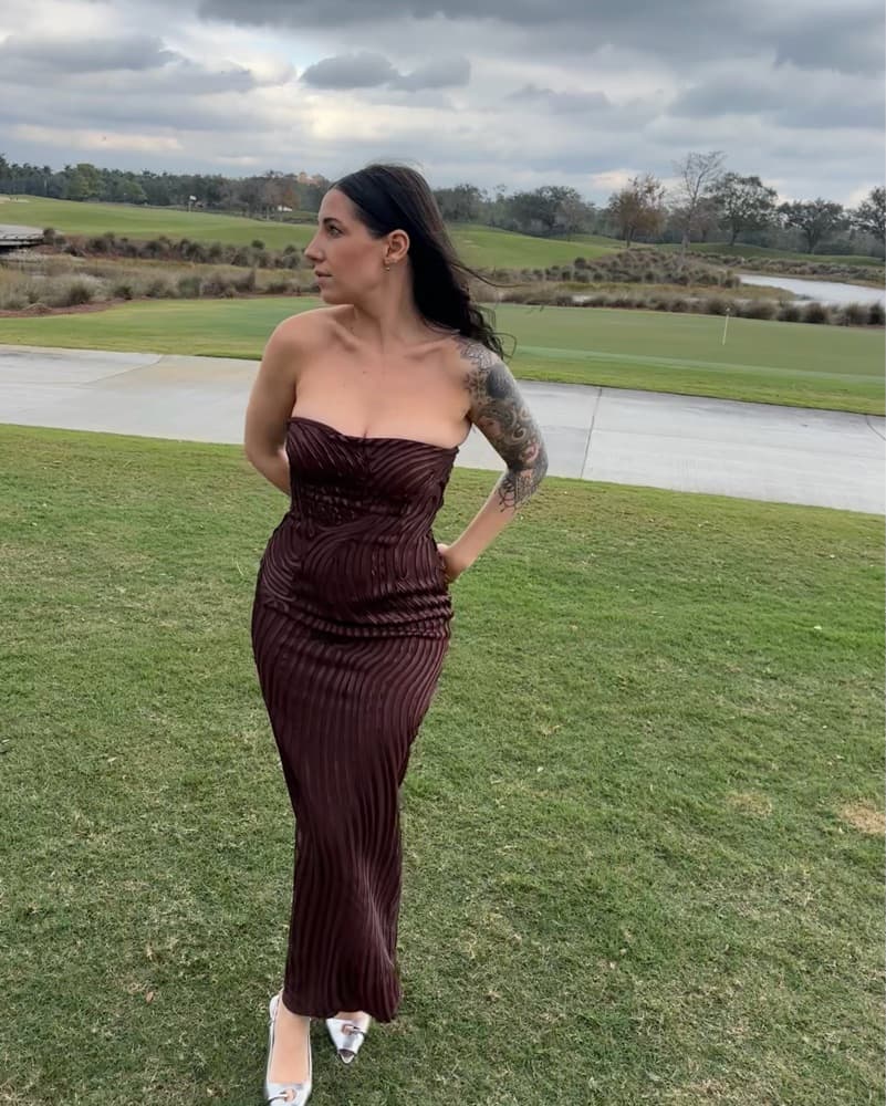 Brown Michael Costello Dress - Image 3