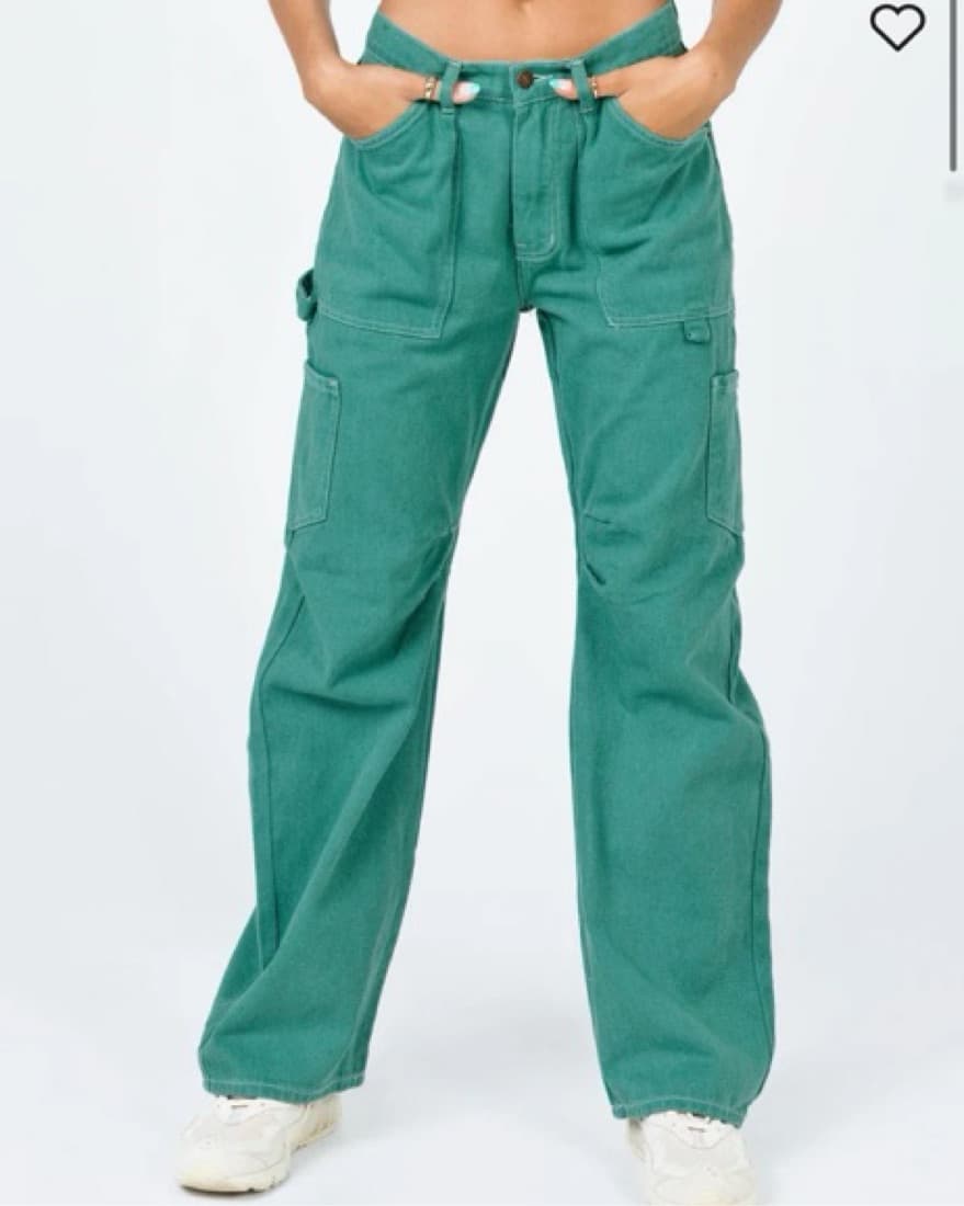 Lioness Miami Vice Pants Jeans in Green - Image 5