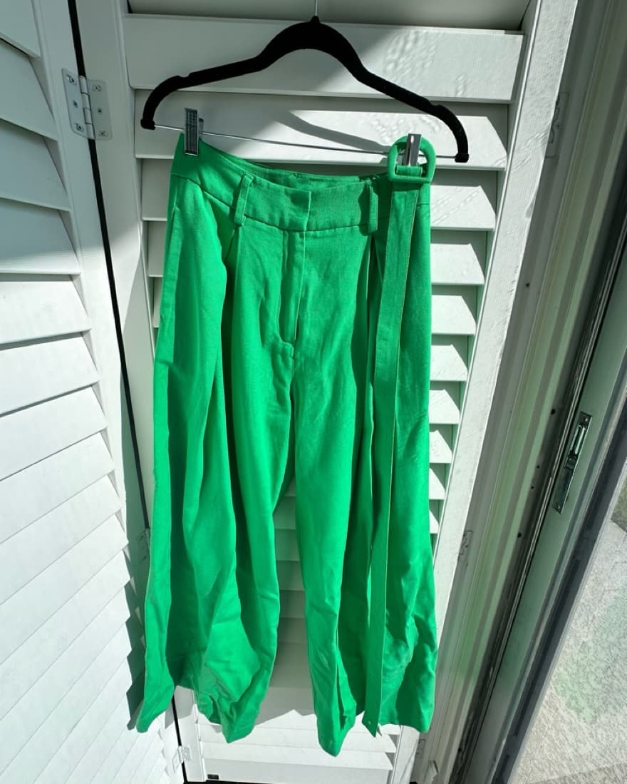 Farm Rio Bright Green Linen Suit - Image 4