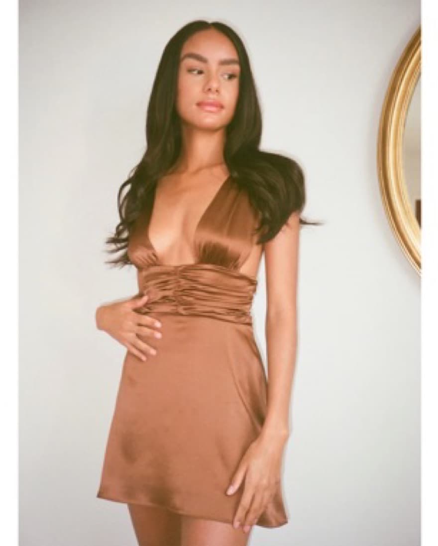 Two Bodies Brown Mocha Abby Dress - Image 1